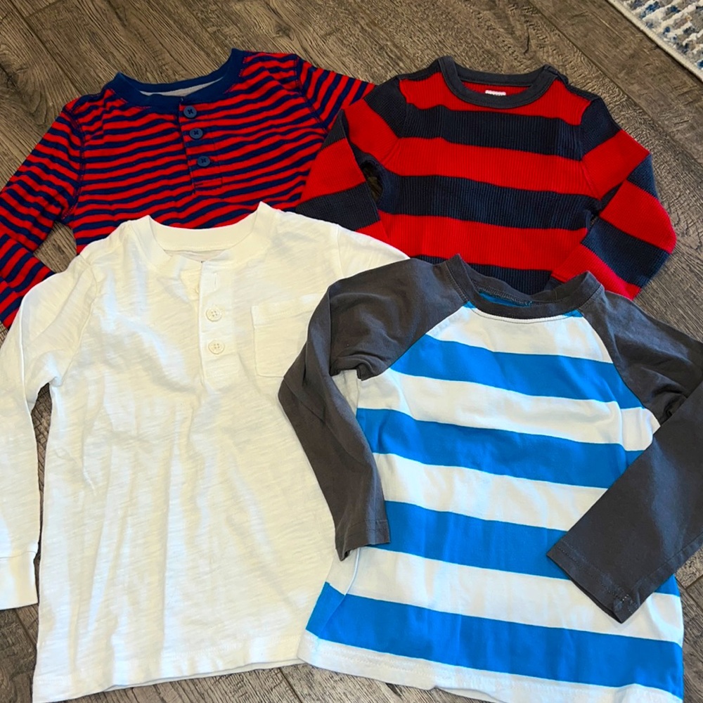 Old navy and Oshkosh 4T long sleeve Henley t-shirts